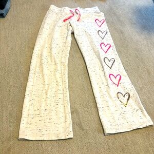 Size 10 flare sweatpants with hearts cute
